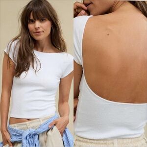 Aerie Ribbed Open Back T-Shirt